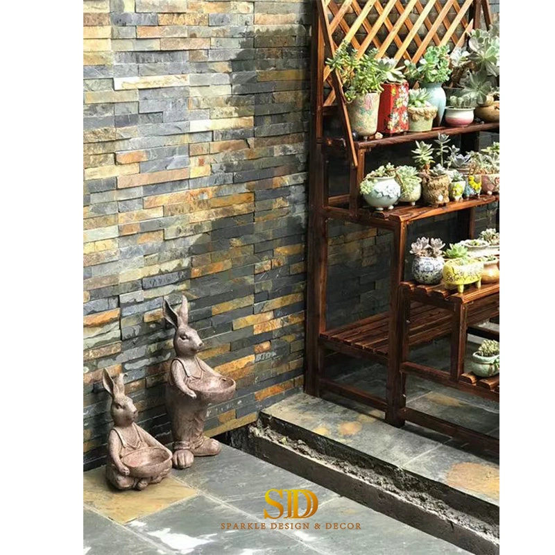 China Wholesale Factory Price Rusty Culture Stone Ledge Stone for Exterior Wall Decor